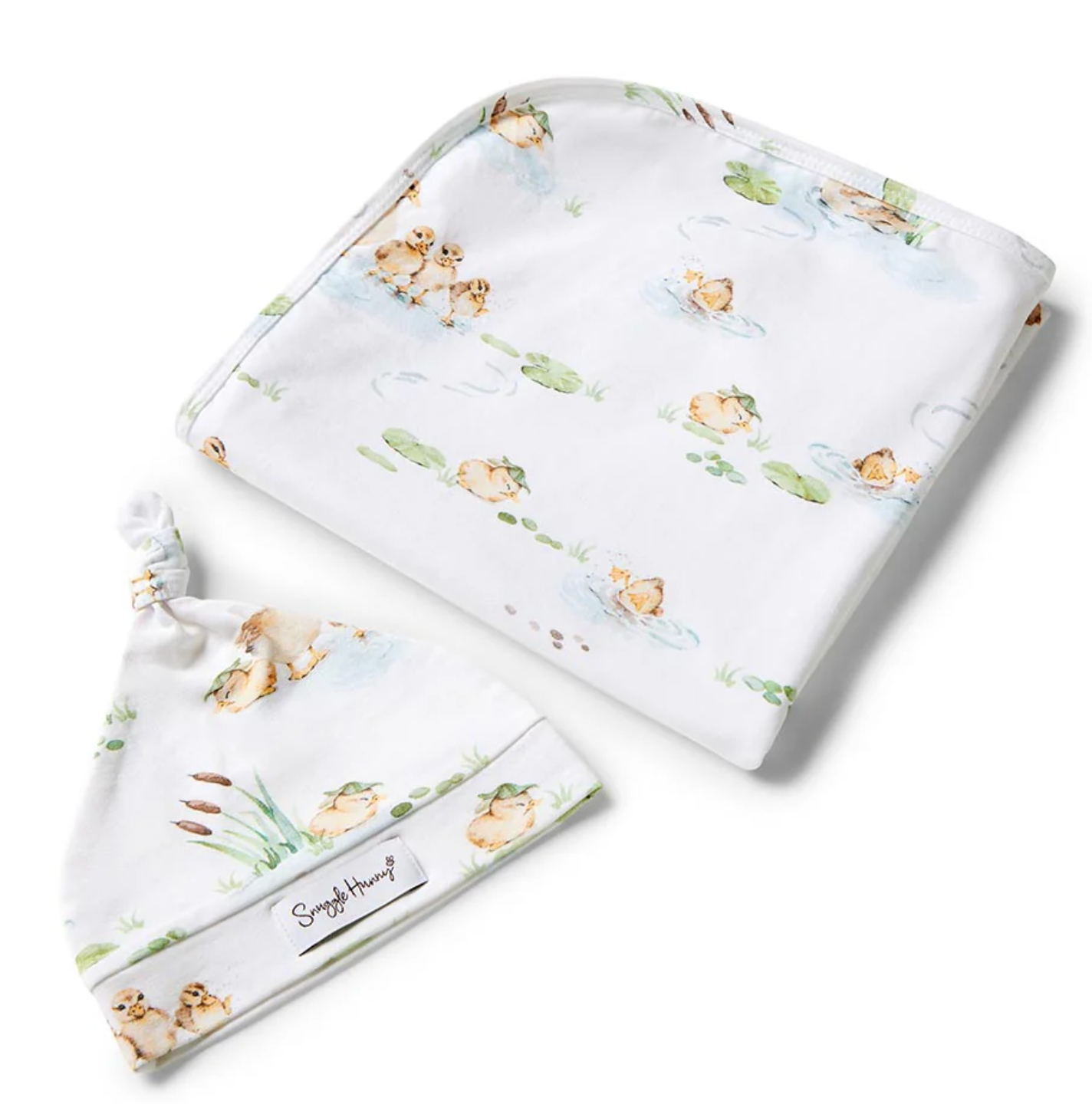 Duck Pond Organic Jersey Wrap & Beanie Set
