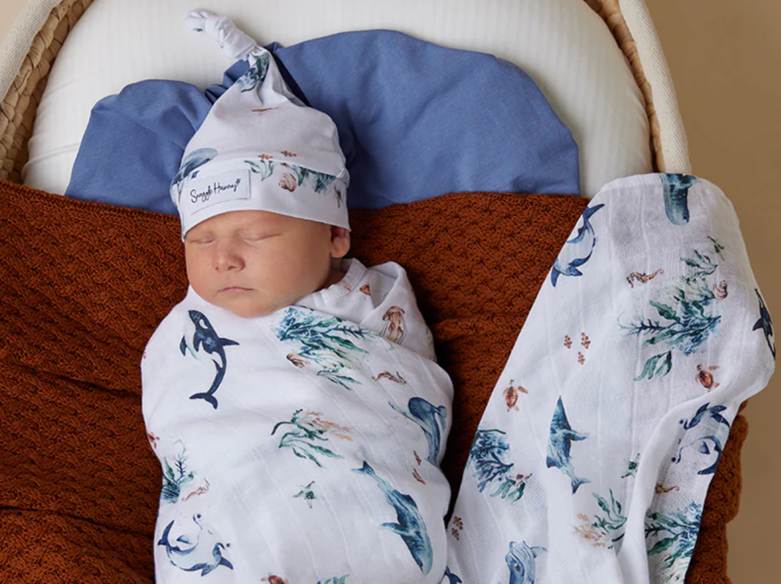 Ocean Organic Muslin Wrap