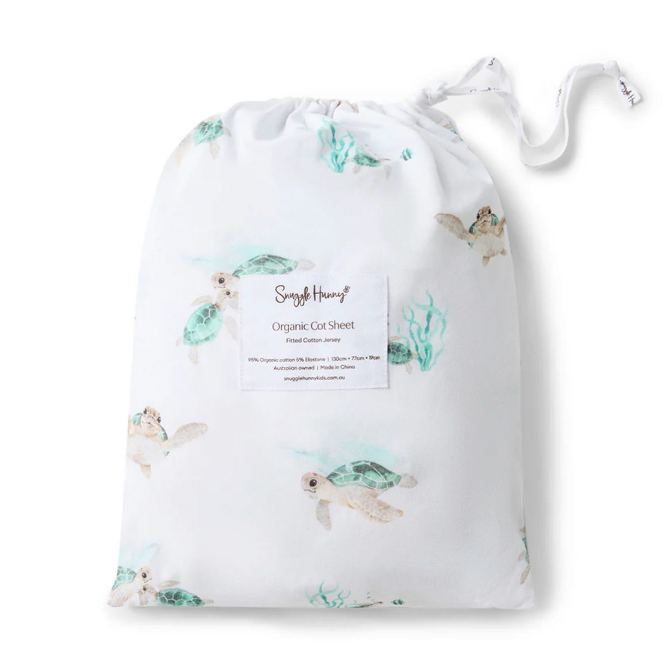 Turtle Organic Fitted Cot Sheet