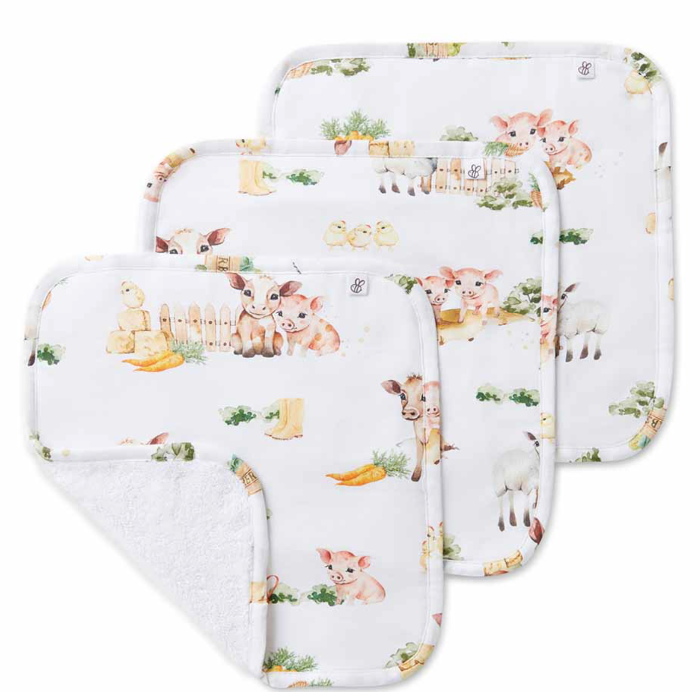 Farm Organic Wash Cloths - 3 Pack