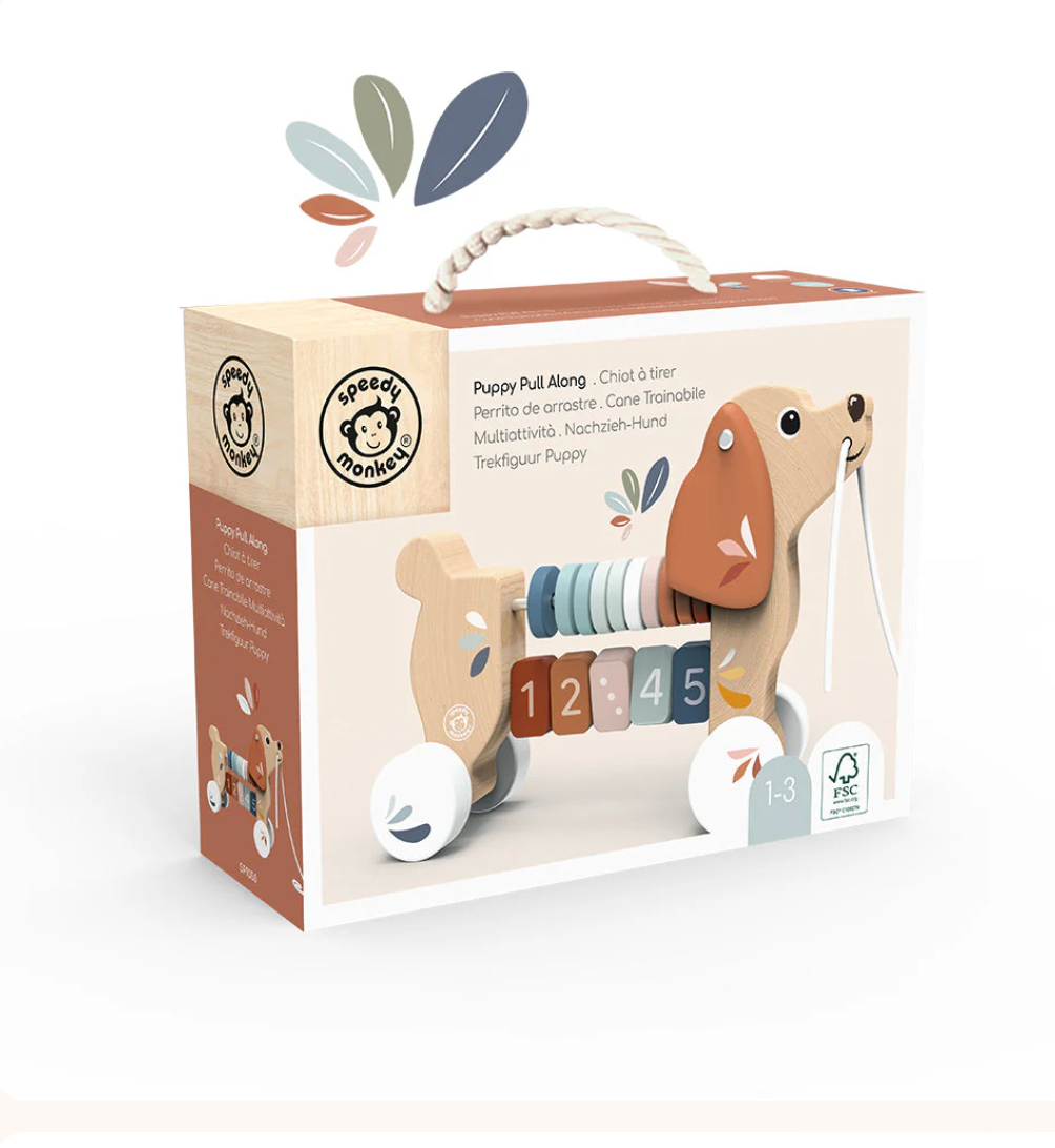 Speedy Monkey- Puppy Pull Along