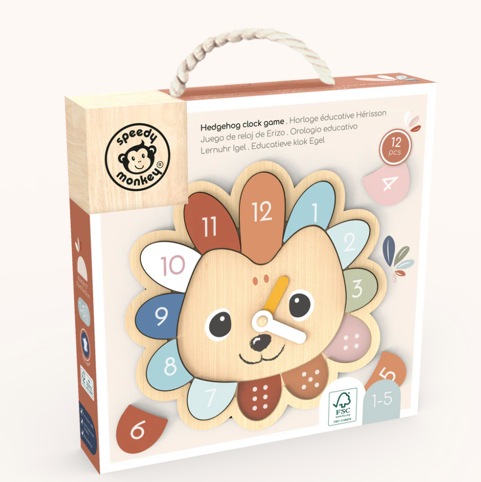 Speedy Monkey - Hedgehog clock game
