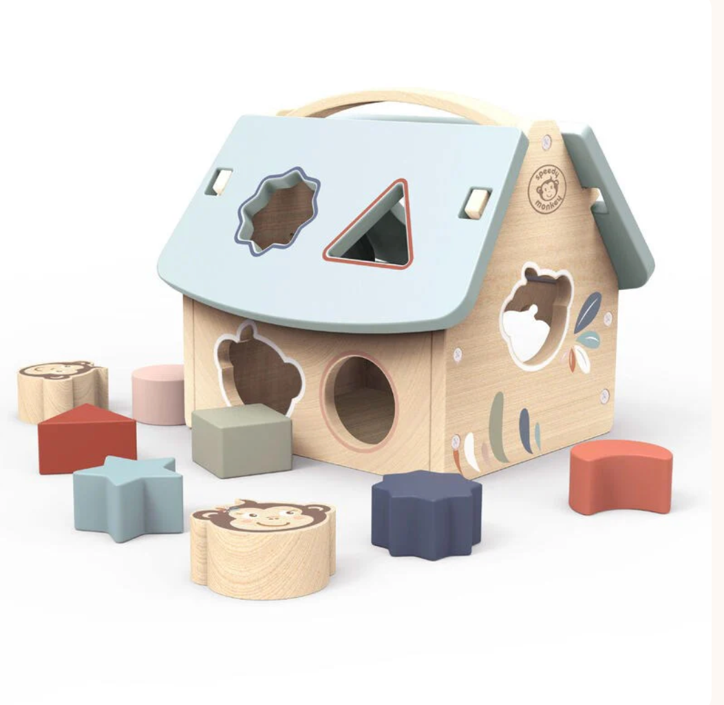 Speedy monkey - House Shape Sorter with 8 blocks