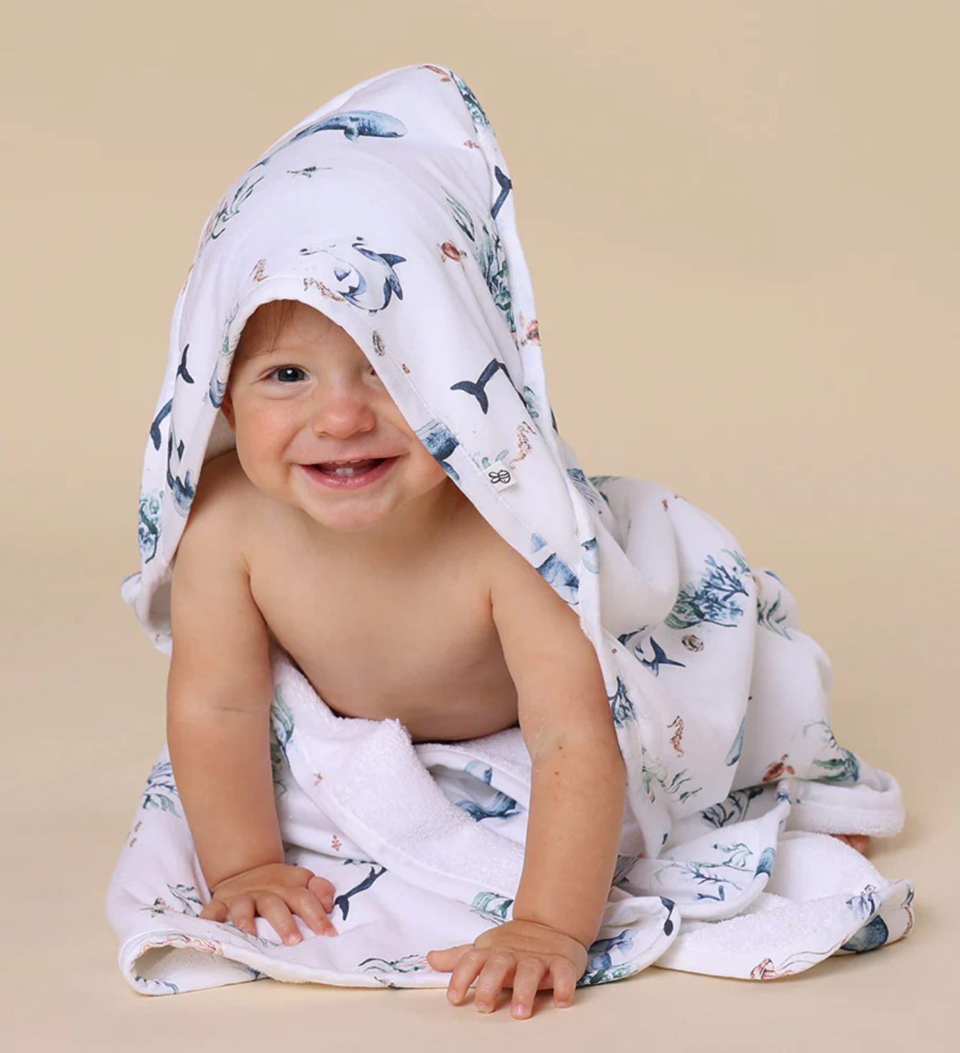 Ocean Organic Hooded Baby Towel