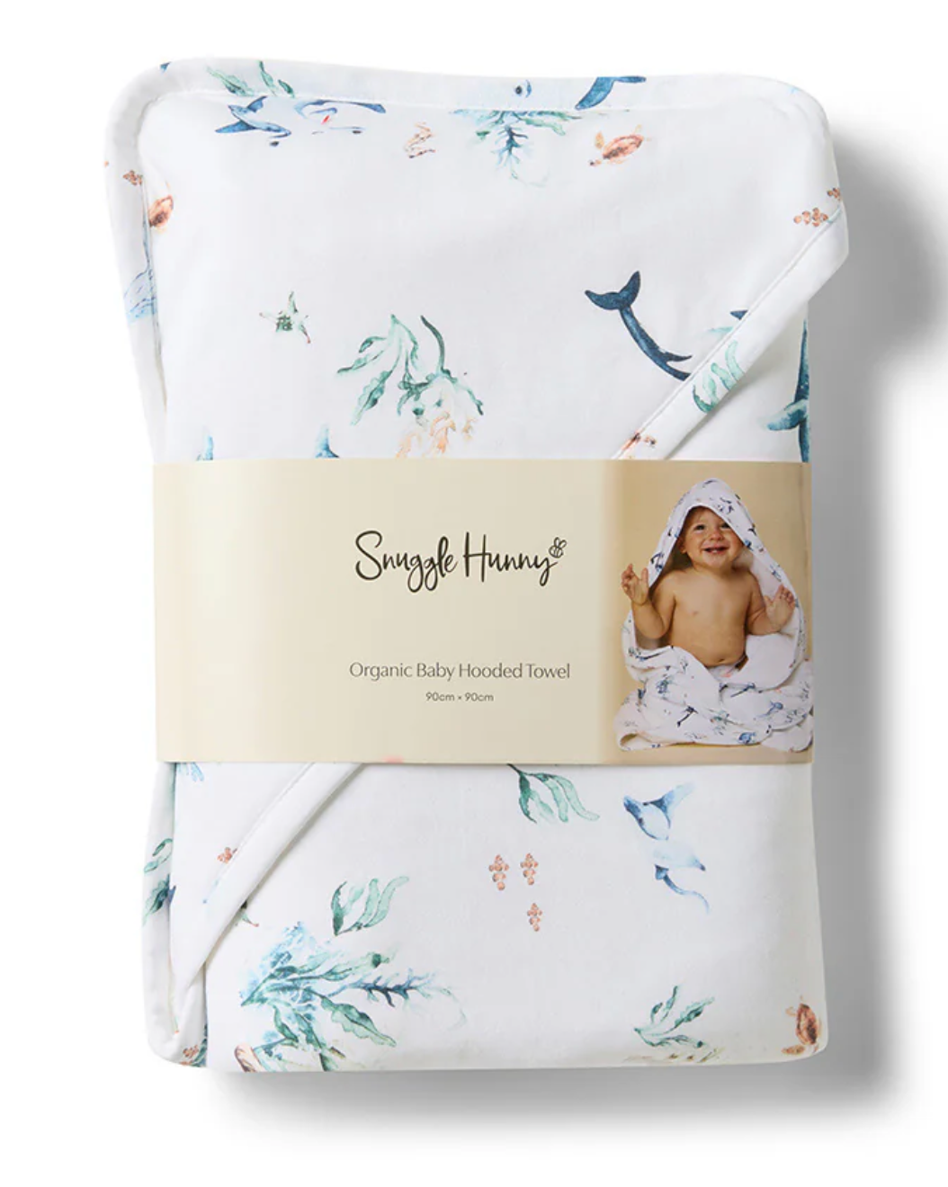 Ocean Organic Hooded Baby Towel